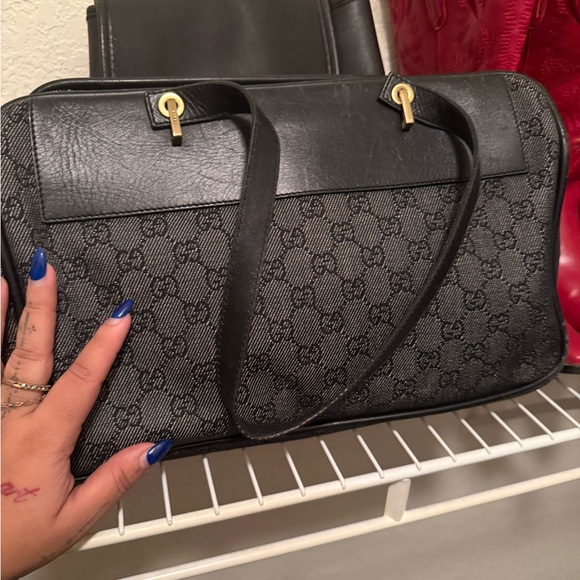 Gucci Handbags - Gucci Black Monogram Shoulder Bag